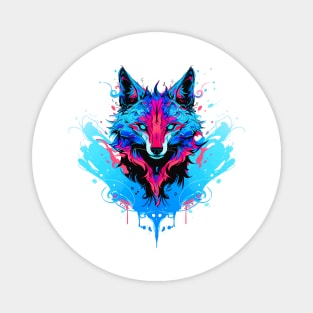 Howling at the Moon: Majestic Wolf Design Magnet